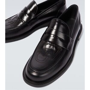 JW Anderson Anchor Logo Loafers in Black Leather Size 41 New in Box w/DustBag